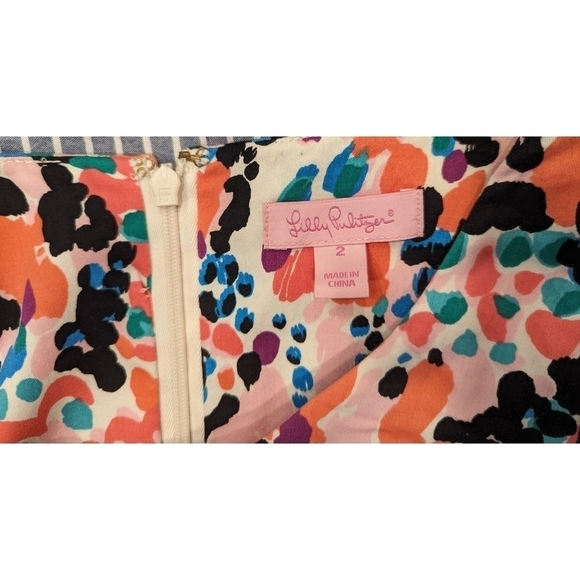 Lilly Pulitzer Gosling Cameo White Sweet Nothings Fit and Flare Dress Size 2 - Picture 3 of 6